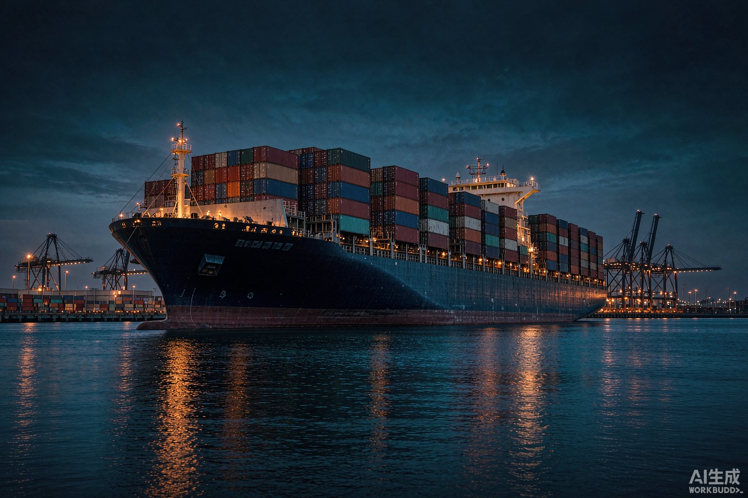 Vessel alongside at a Chinese port