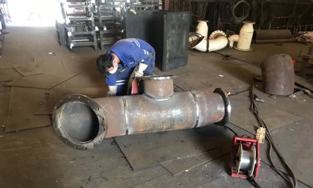 Pipe replacing work